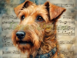 PANEL DRUKOWANY AKWARELOWE PSY -TERRIER IRLANDZKI NR 77