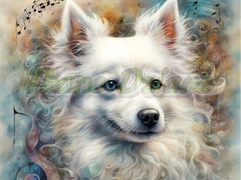 PANEL DRUKOWANY AKWARELOWE PSY -SZPIC JAPOŃSKI NR 90