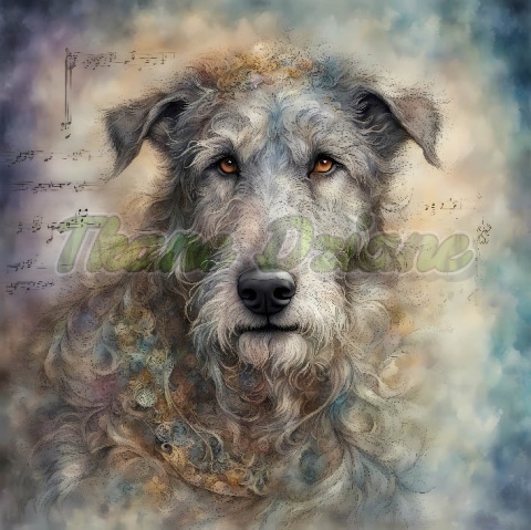 PANEL DRUKOWANY AKWARELOWE PSY -WILCZARZ IRLANDZKI NR 79