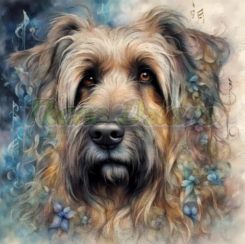 PANEL DRUKOWANY AKWARELOWE PSY -BRIARD NR 89