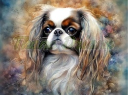 PANEL DRUKOWANY AKWARELOWE PSY -CHIN JAPOŃSKI NR 88