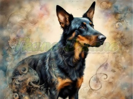 PANEL DRUKOWANY AKWARELOWE PSY -BEAUCERON NR 75