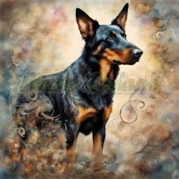 PANEL DRUKOWANY AKWARELOWE PSY -BEAUCERON NR 75