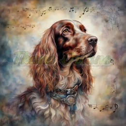 PANEL DRUKOWANY AKWARELOWE PSY -SETER SZKOCKI NR 81