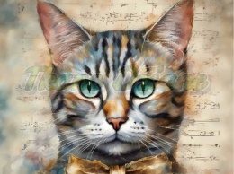 PANEL DRUKOWANY AKWARELOWY KOT - KOT AMERICAN SHORTHAIR NR 17