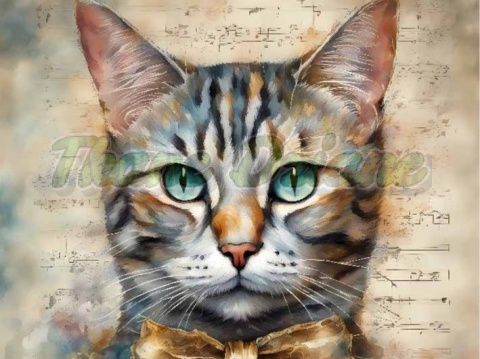 PANEL DRUKOWANY AKWARELOWY KOT - KOT AMERICAN SHORTHAIR NR 17