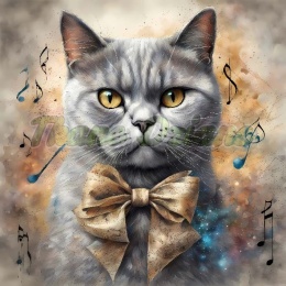 PANEL DRUKOWANY AKWARELOWY KOT - KOT BRITISH SHORTHAIR NR 14