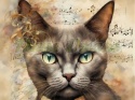 PANEL DRUKOWANY AKWARELOWY KOT - KOT BURMAŃSKI NR 13