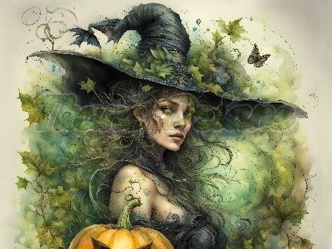 PANEL DRUKOWANY HALLOWEEN- CZROWNICA NR 1