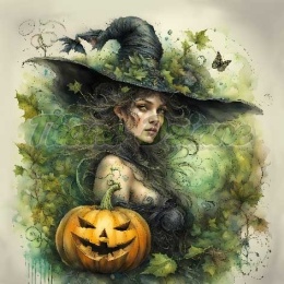 PANEL DRUKOWANY HALLOWEEN- CZROWNICA NR 1