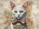 PANEL DRUKOWANY AKWARELOWY KOT - KOT BURMILA NR 12