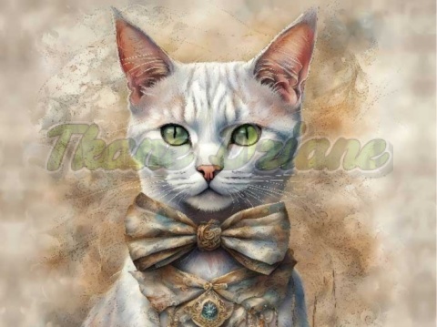 PANEL DRUKOWANY AKWARELOWY KOT - KOT BURMILA NR 12