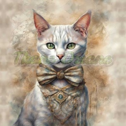 PANEL DRUKOWANY AKWARELOWY KOT - KOT BURMILA NR 12