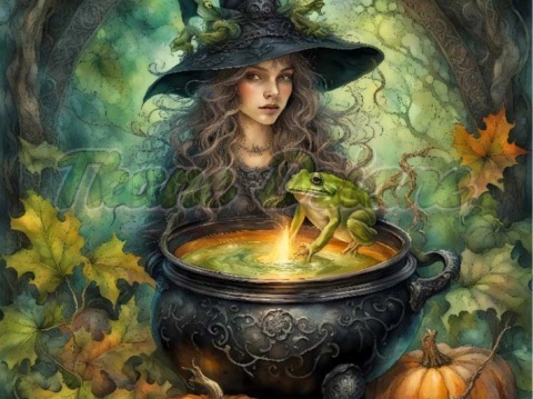 PANEL DRUKOWANY HALLOWEEN- CZAROWNICA NR 5