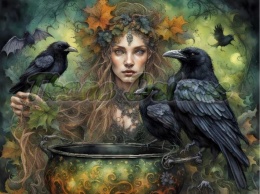 PANEL DRUKOWANY HALLOWEEN- CZROWNICA NR 2