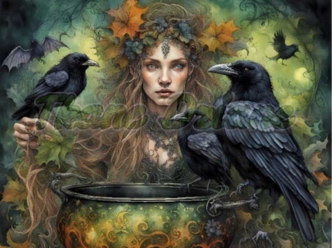 PANEL DRUKOWANY HALLOWEEN- CZROWNICA NR 2