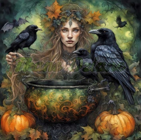 PANEL DRUKOWANY HALLOWEEN- CZROWNICA NR 2