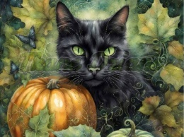 PANEL DRUKOWANY HALLOWEEN- KOT NR 10