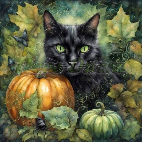 PANEL DRUKOWANY HALLOWEEN- KOT NR 10