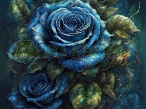 PANEL DRUKOWANY RÓŻA NIEBIESKA NR 1