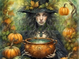 PANEL DRUKOWANY HALLOWEEN- CZAROWNICA NR 4