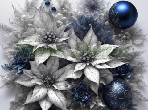 PANEL DRUKOWANY ŚWIĄTECZNE KWIATY NR 1