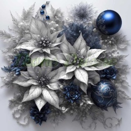 PANEL DRUKOWANY ŚWIĄTECZNE KWIATY NR 1