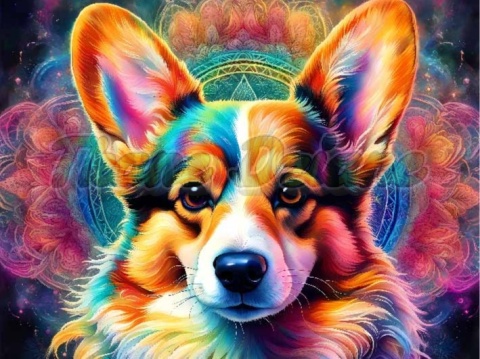 PANEL DRUKOWANY NEONOWY CORGI NR 31