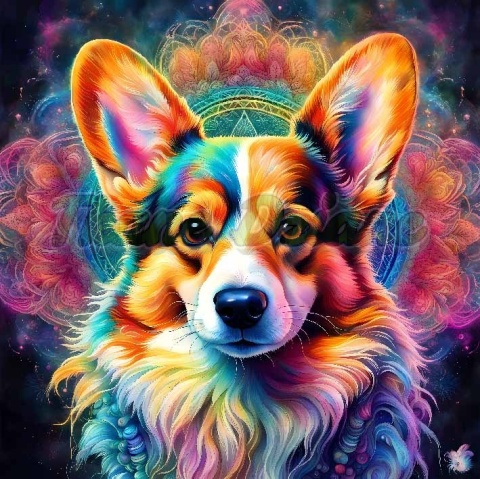 PANEL DRUKOWANY NEONOWY CORGI NR 31