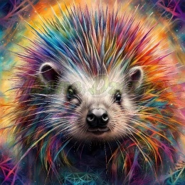 PANEL DRUKOWANY NEONOWY JEŻ NR 37