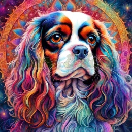 PANEL DRUKOWANY NEONOWY KINGS CZARLES SPANIEL NR 25