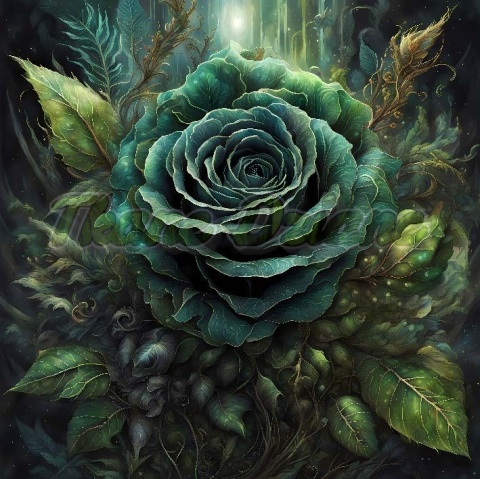 PANEL DRUKOWANY RÓŻA ZIELONA NR 9