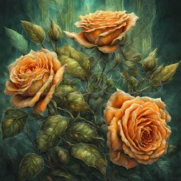 PANEL DRUKOWANY RÓŻA POMARAŃCZOWA NR 5