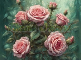 PANEL DRUKOWANY RÓŻA JASNO RÓŻOWA NR 4