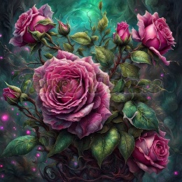 PANEL DRUKOWANY RÓŻA RÓŻOWA NR 6