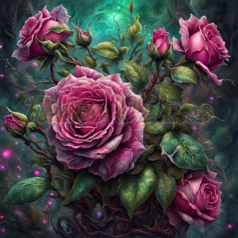 PANEL DRUKOWANY RÓŻA RÓŻOWA NR 6