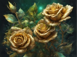 PANEL DRUKOWANY RÓŻA ZŁOTA NR 7