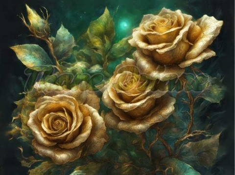 PANEL DRUKOWANY RÓŻA ZŁOTA NR 7