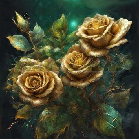 PANEL DRUKOWANY RÓŻA ZŁOTA NR 7