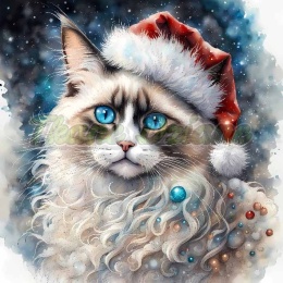 PANEL DRUKOWANY ŚWIĄTECZNE KOTY NR 2