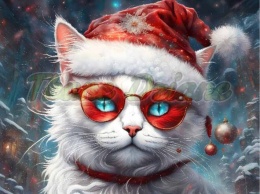 PANEL DRUKOWANY ŚWIĄTECZNE KOTY NR 3