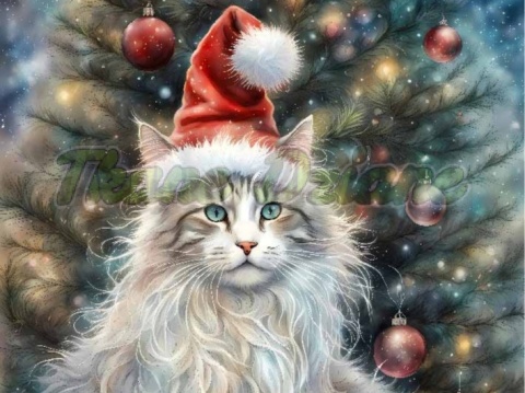 PANEL DRUKOWANY ŚWIĄTECZNE KOTY NR 4