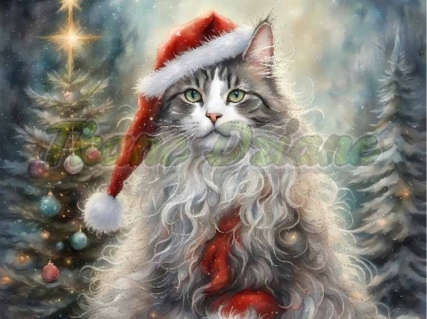 PANEL DRUKOWANY ŚWIĄTECZNE KOTY NR 5