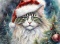 PANEL DRUKOWANY ŚWIĄTECZNE KOTY NR 7