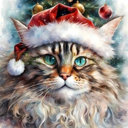 PANEL DRUKOWANY ŚWIĄTECZNE KOTY NR 8