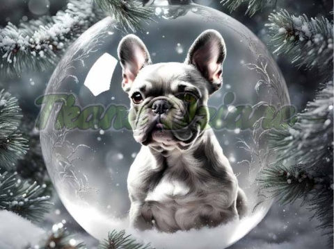 PANEL DRUKOWANY ŚWIĄTECZNE ZWIERZAKI Z BOMBKAMI NR 1