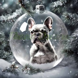 PANEL DRUKOWANY ŚWIĄTECZNE ZWIERZAKI Z BOMBKAMI NR 1