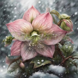 PANEL DRUKOWANY ŚWIĄTECZNE KWIATY NR 5