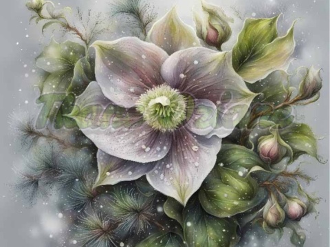 PANEL DRUKOWANY ŚWIĄTECZNE KWIATY NR 8