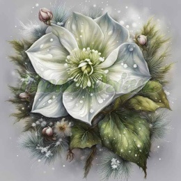 PANEL DRUKOWANY ŚWIĄTECZNE KWIATY NR 9